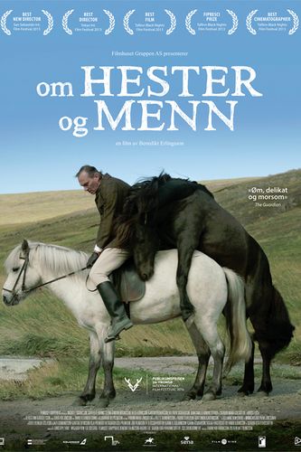 Plakat for 'Om hester og menn'