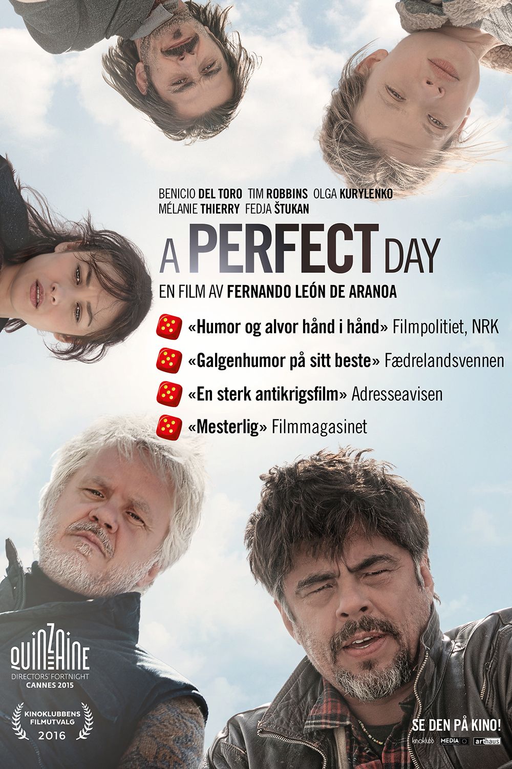 Melanie Thierry, Olga Kurylenko, Eldar Residovic og Benicio Del Toro i A Perfect Day