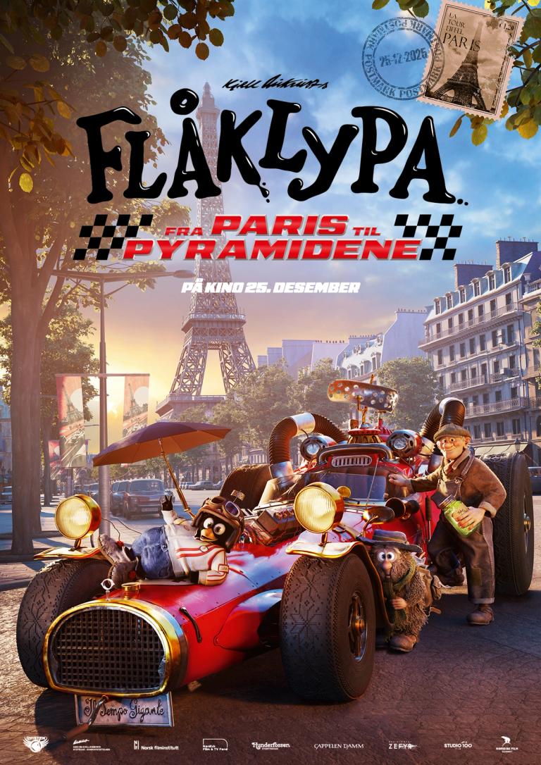 Plakat for 'Flåklypa - Fra Paris til pyramidene'