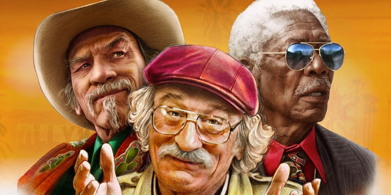 Tommy Lee Jones, Robert De Niro og Morgan Freeman i The Comeback Trail