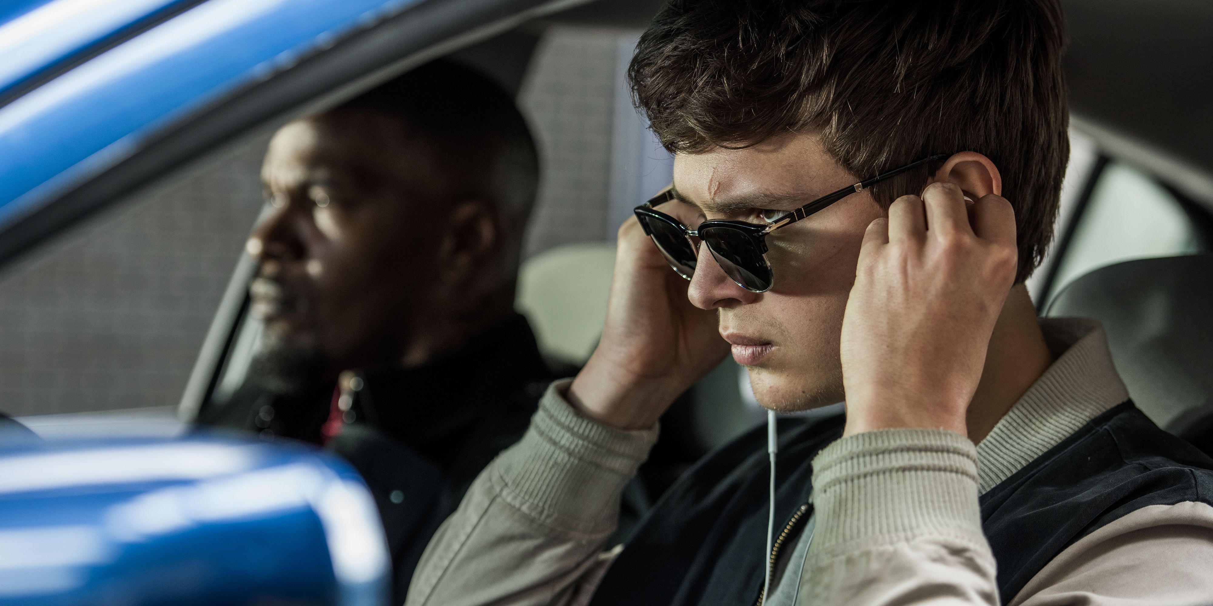 Jamie Foxx og Ansel Elgort i Baby Driver