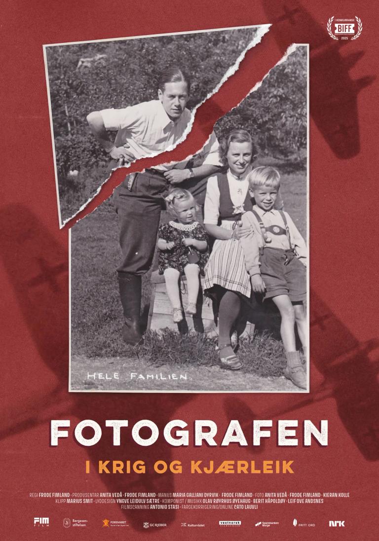 Plakat for 'Fotografen - i krig og kjærleik'