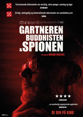 Plakat for 'Gartneren, buddhisten og spionen'