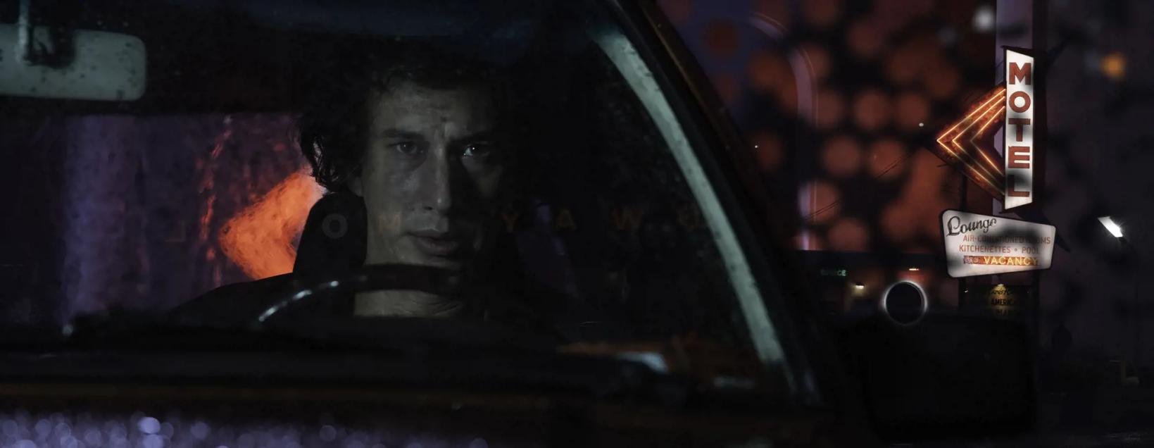 a person in a car