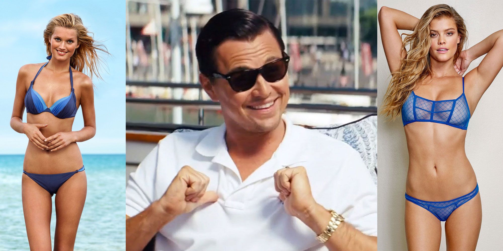 Toni Garrn, Leonardo DiCaprio, Nina Agdal