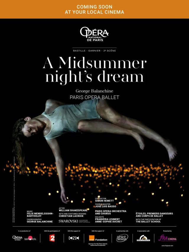 Plakat for 'En midtsommernatts drøm - Opera Paris'