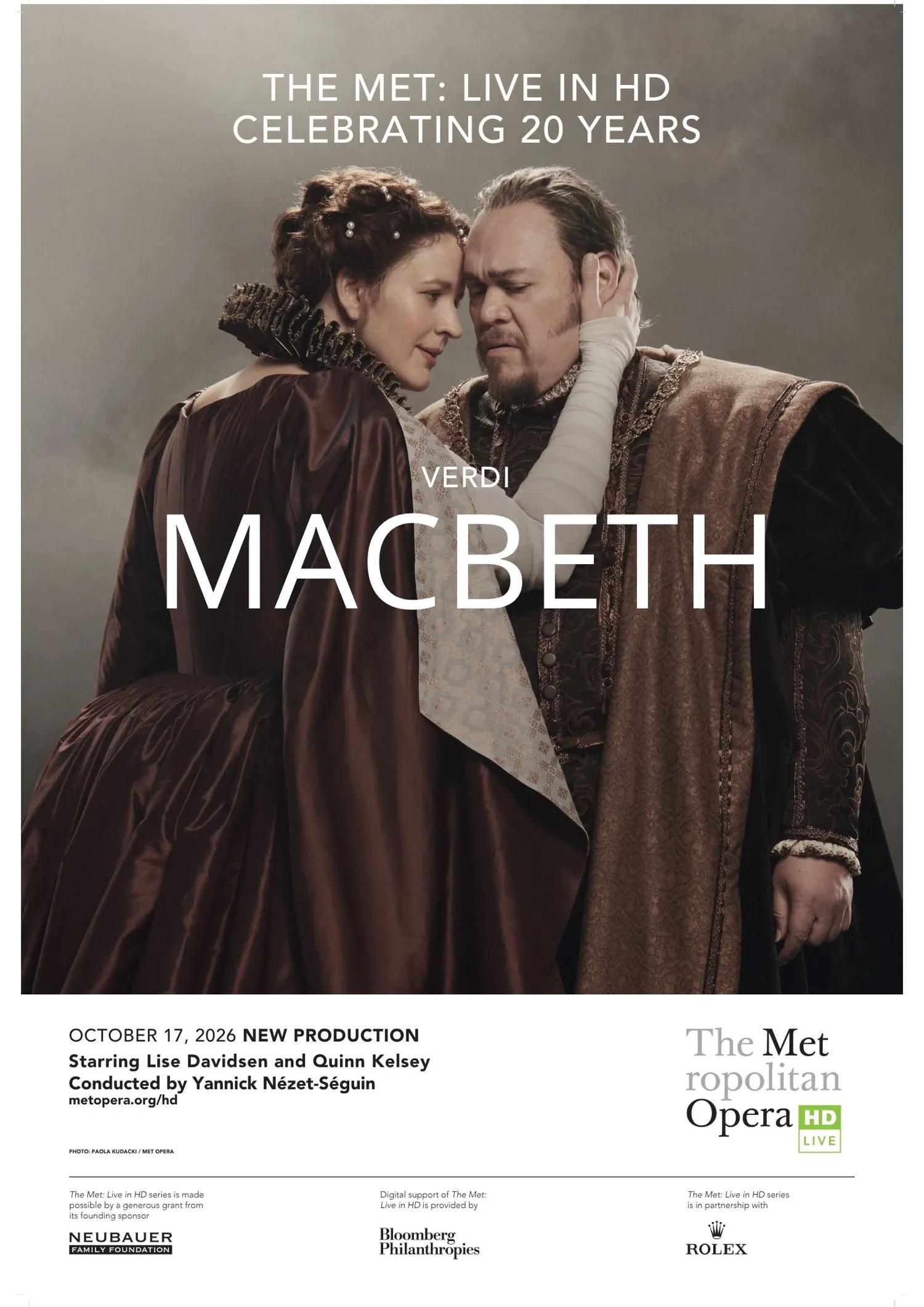 Plakat for 'The Met Opera: MACBETH (Verdi)'