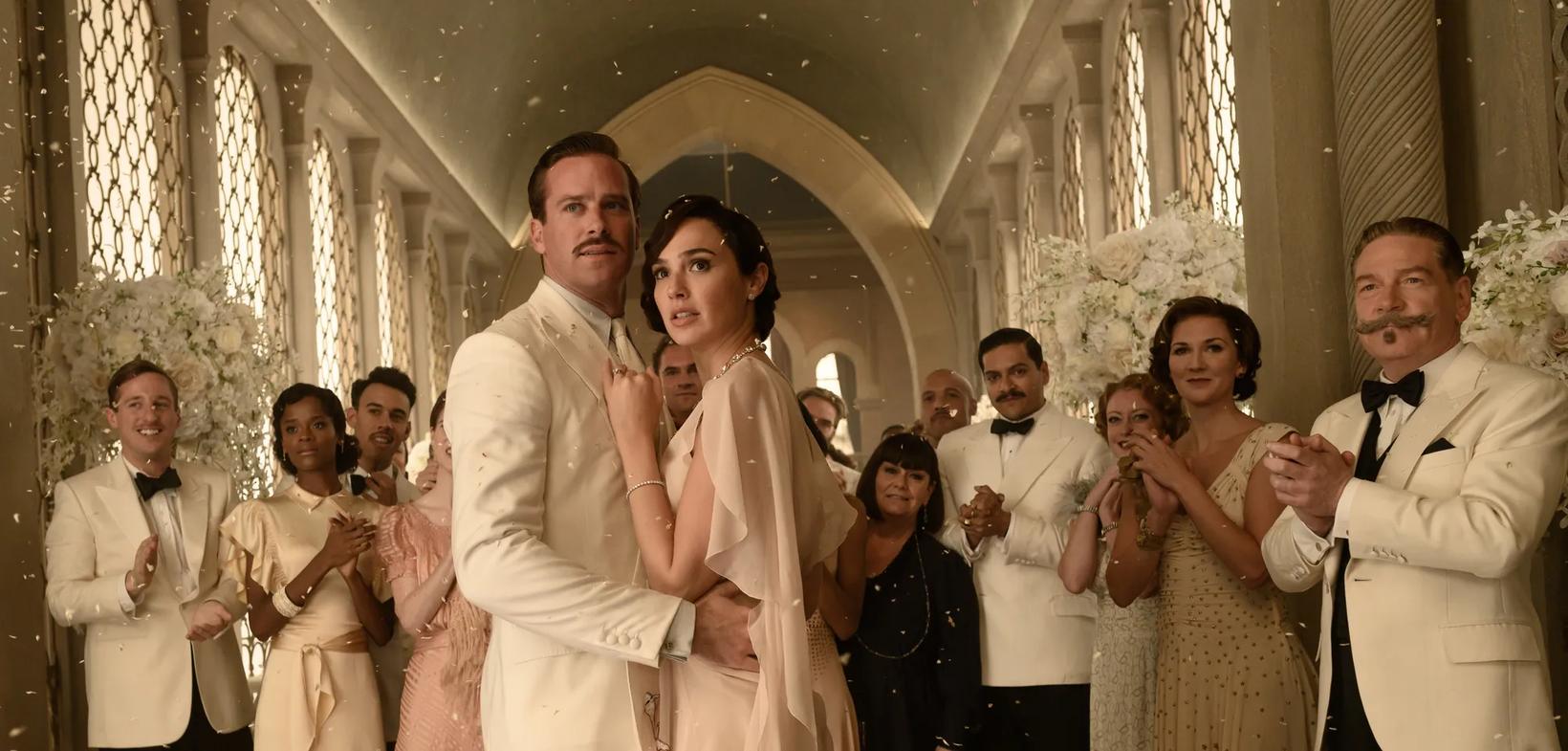 Kenneth Branagh, Armie Hammer, Gal Gadot, Summer Strallen, Dawn French et al. posing for a photo