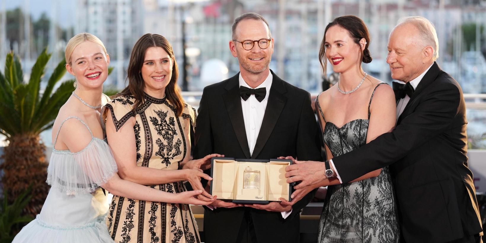 Elle Fanning, Inga Ibsdotter Lilleaas, Joachim Trier, Renate Reinsve og Stellan Skarsgård
