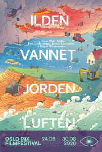 Plakat for 'Ilden, vannet, jorden, luften'