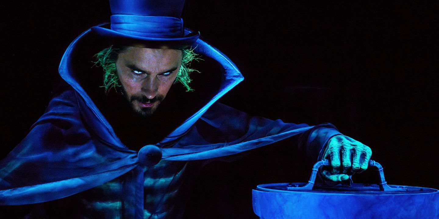 Jared Leto som The Hatbox Ghost i The Haunted Mansion (illustrasjon)