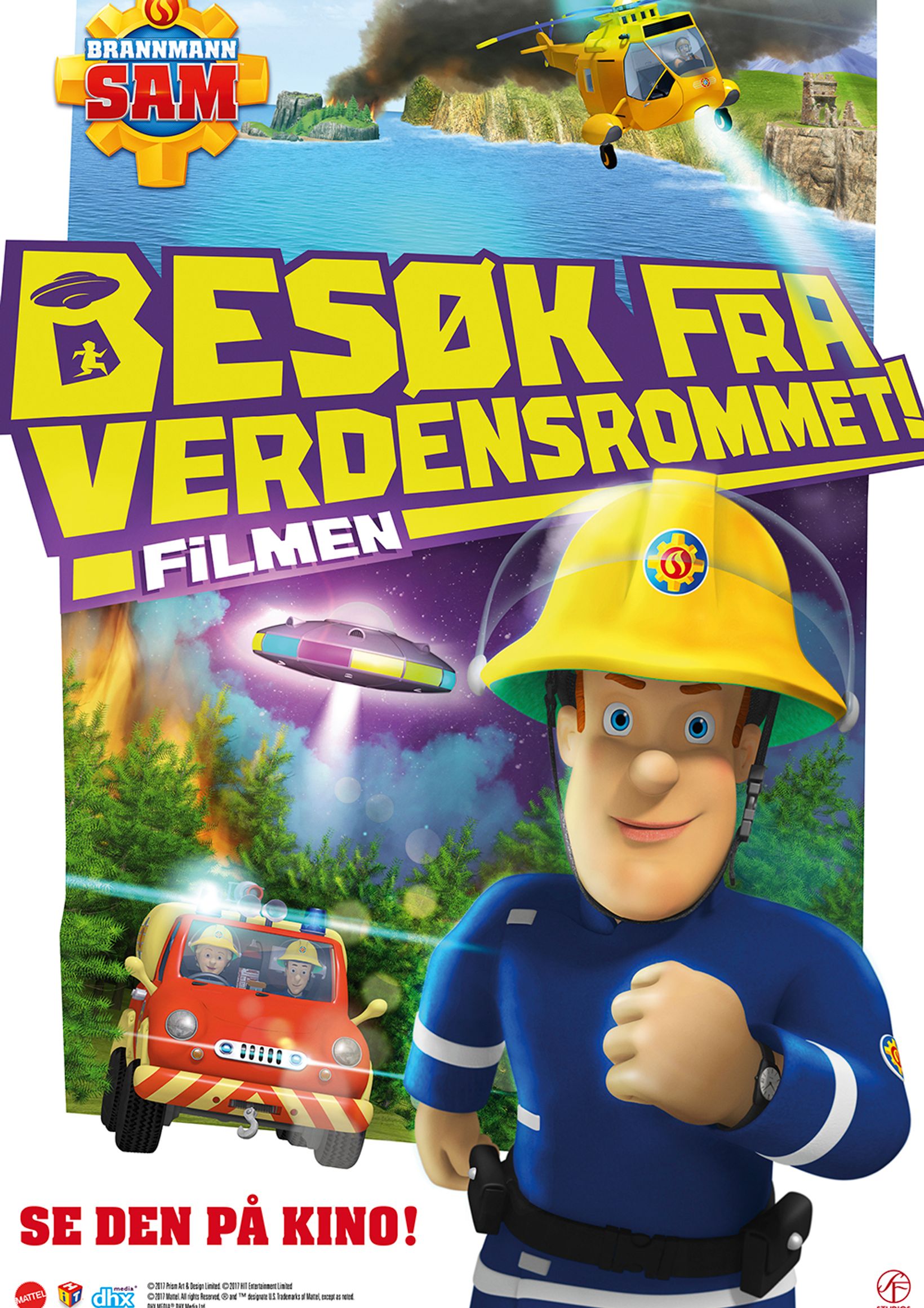 Plakat for 'Brannmann Sam- Besøk fra verdensrommet'