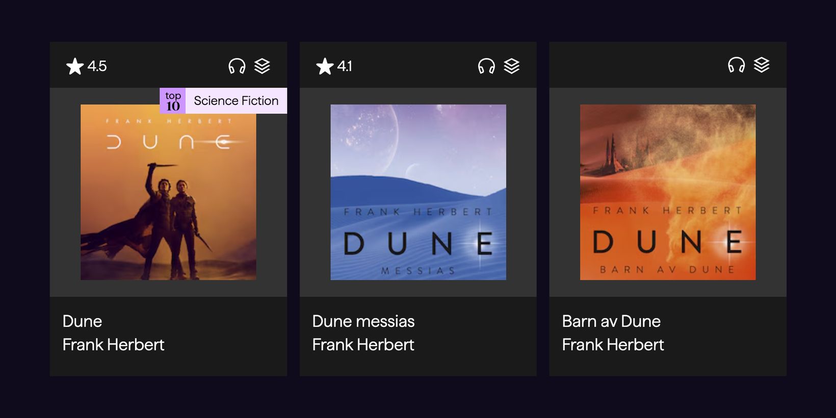 "Dune"-bøkene av Frank Herbert i BookBeat