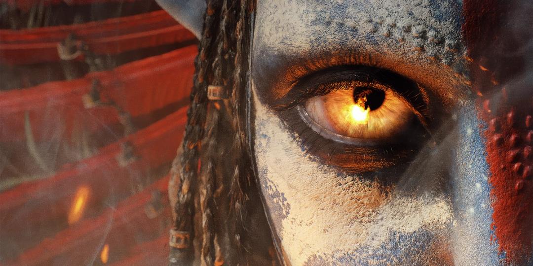 Utsnitt fra plakaten til Avatar: Fire and Ash