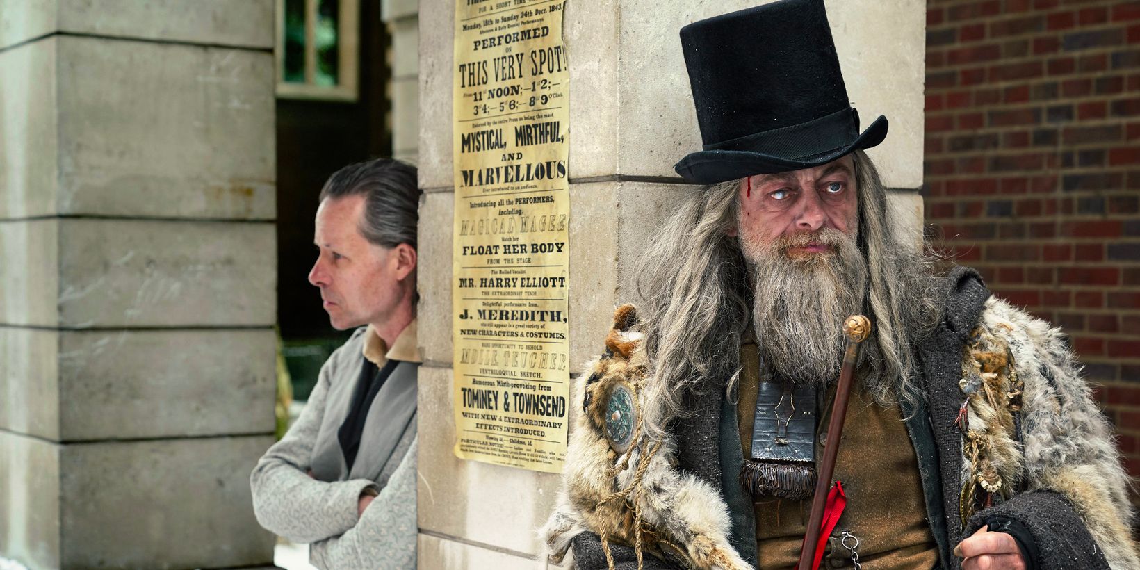 Guy Pearce og Andy Serkis i A Christmas Carol