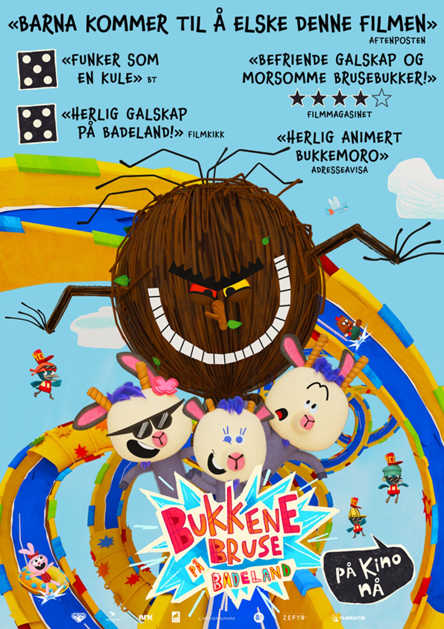 Plakat for 'Bukkene Bruse på badeland'