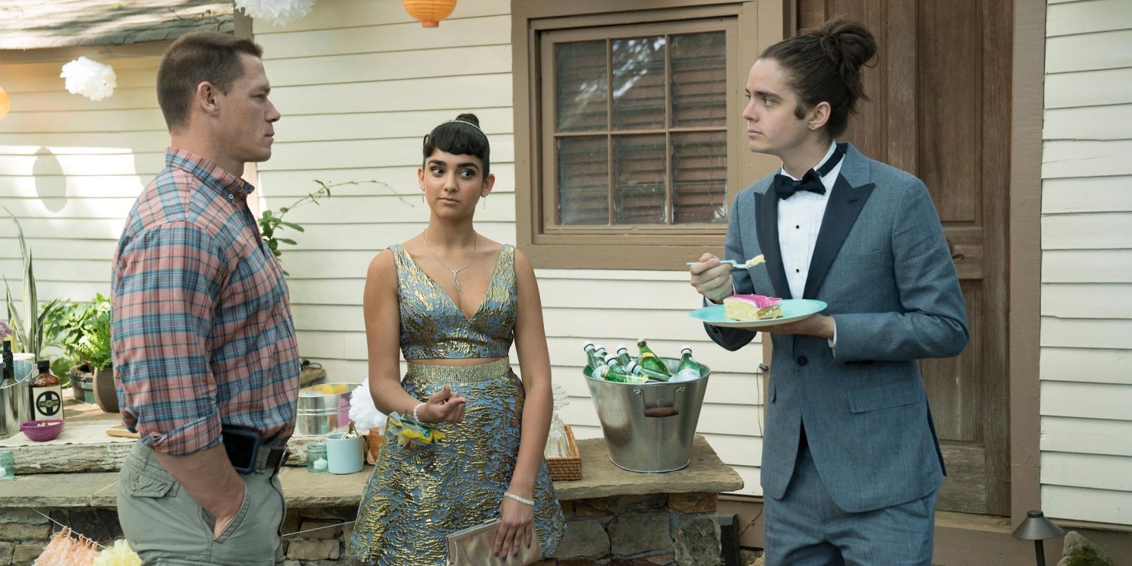 Miles Robbins, John Cena og Geraldine Viswanathan i Blockers