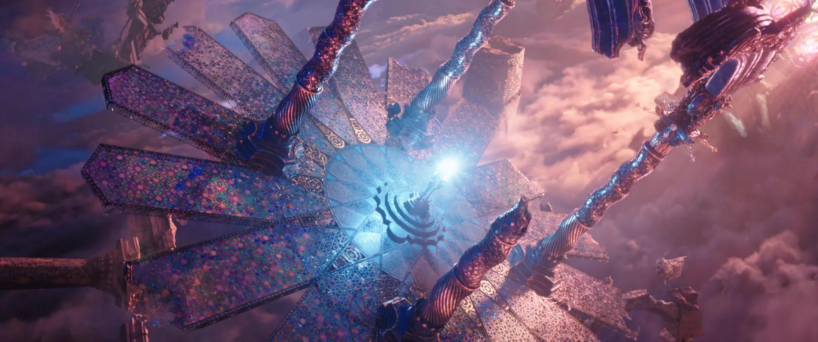a video game with a spaceship and a planet