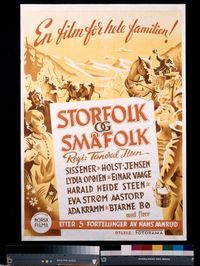 Plakat for 'Storfolk og småfolk'