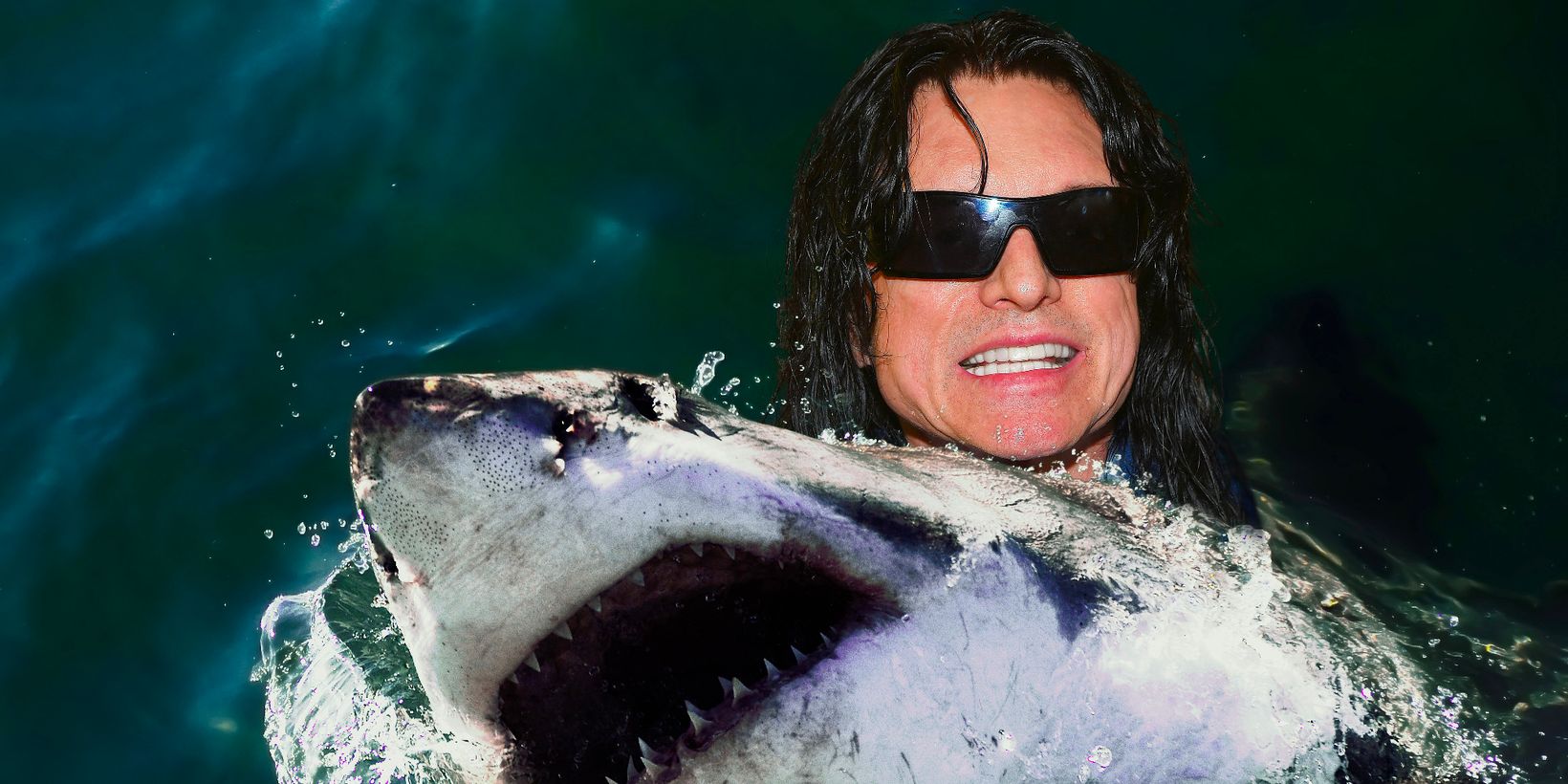 Tommy Wiseau og en hai