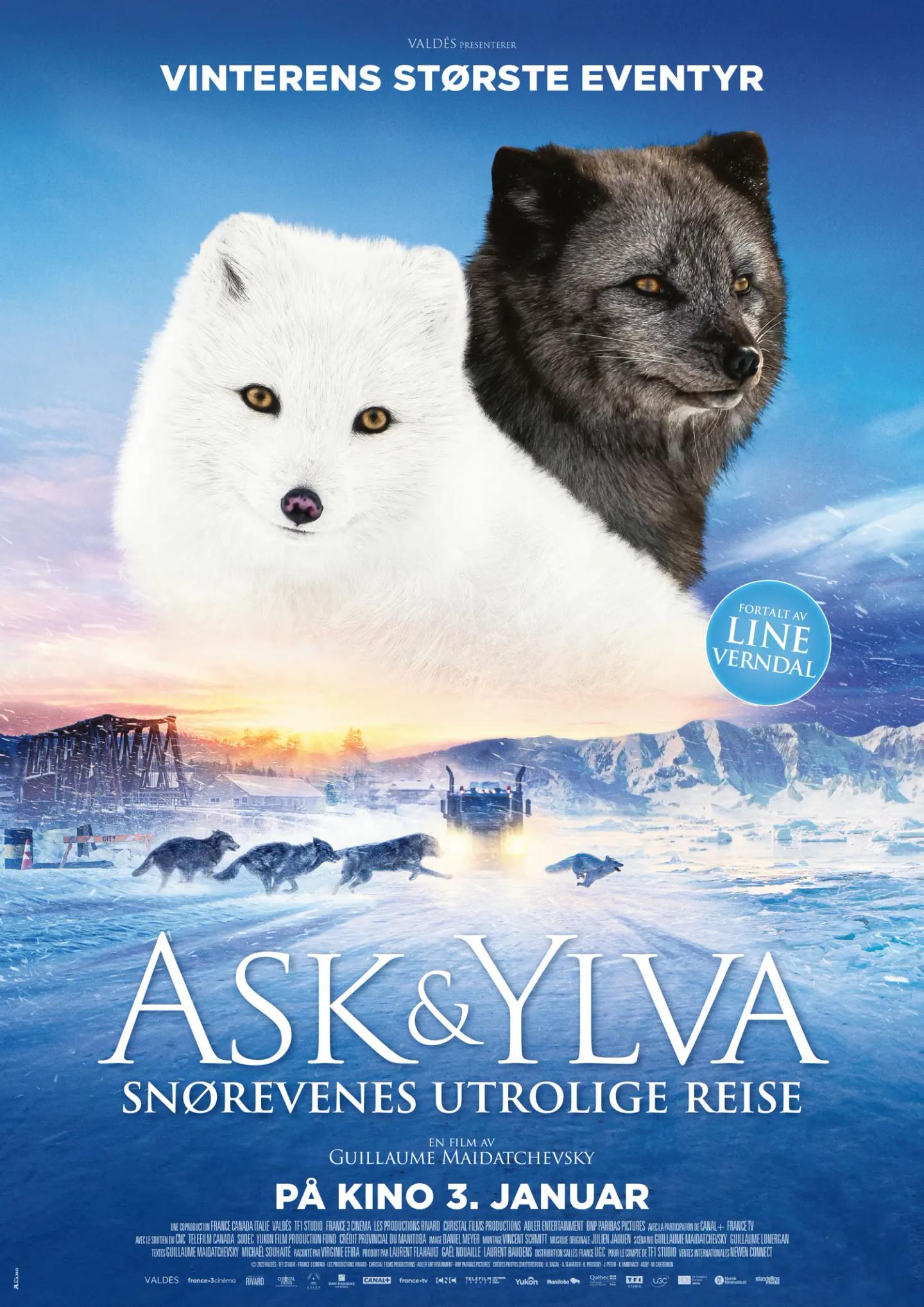 Plakat for 'Ask & Ylva - Snørevenes utrolige reise'