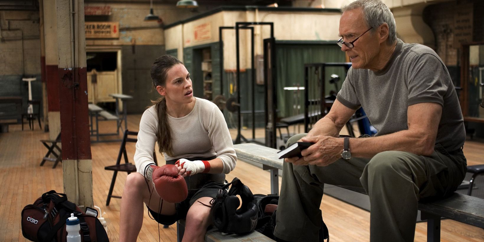 Hilary Swank og Clint Eastwood i Million Dollar Baby