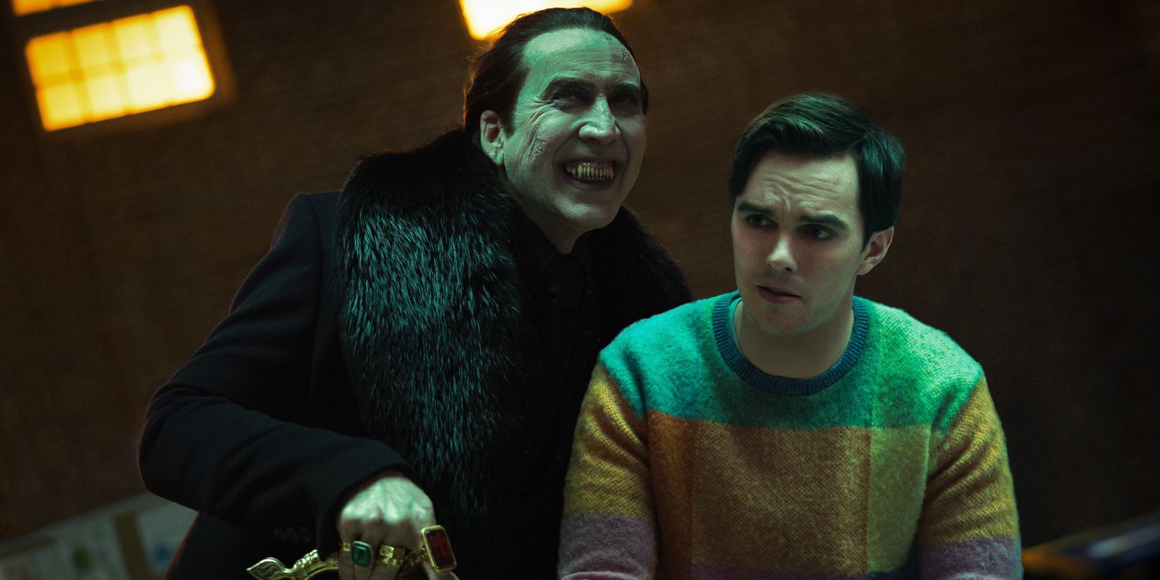 Nicolas Cage og Nicholas Hoult i Renfield