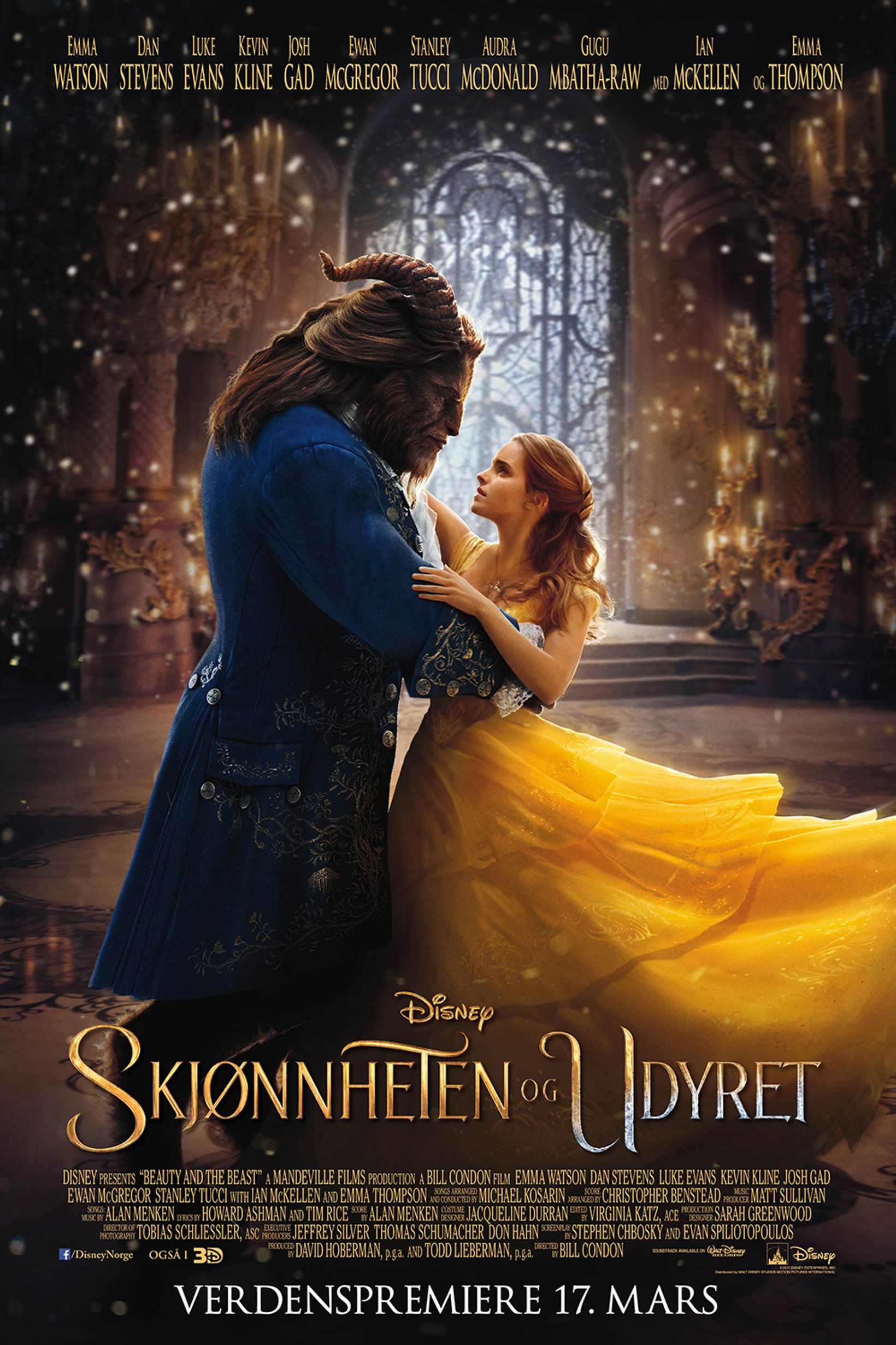 Plakat for 'Skjønnheten og udyret'