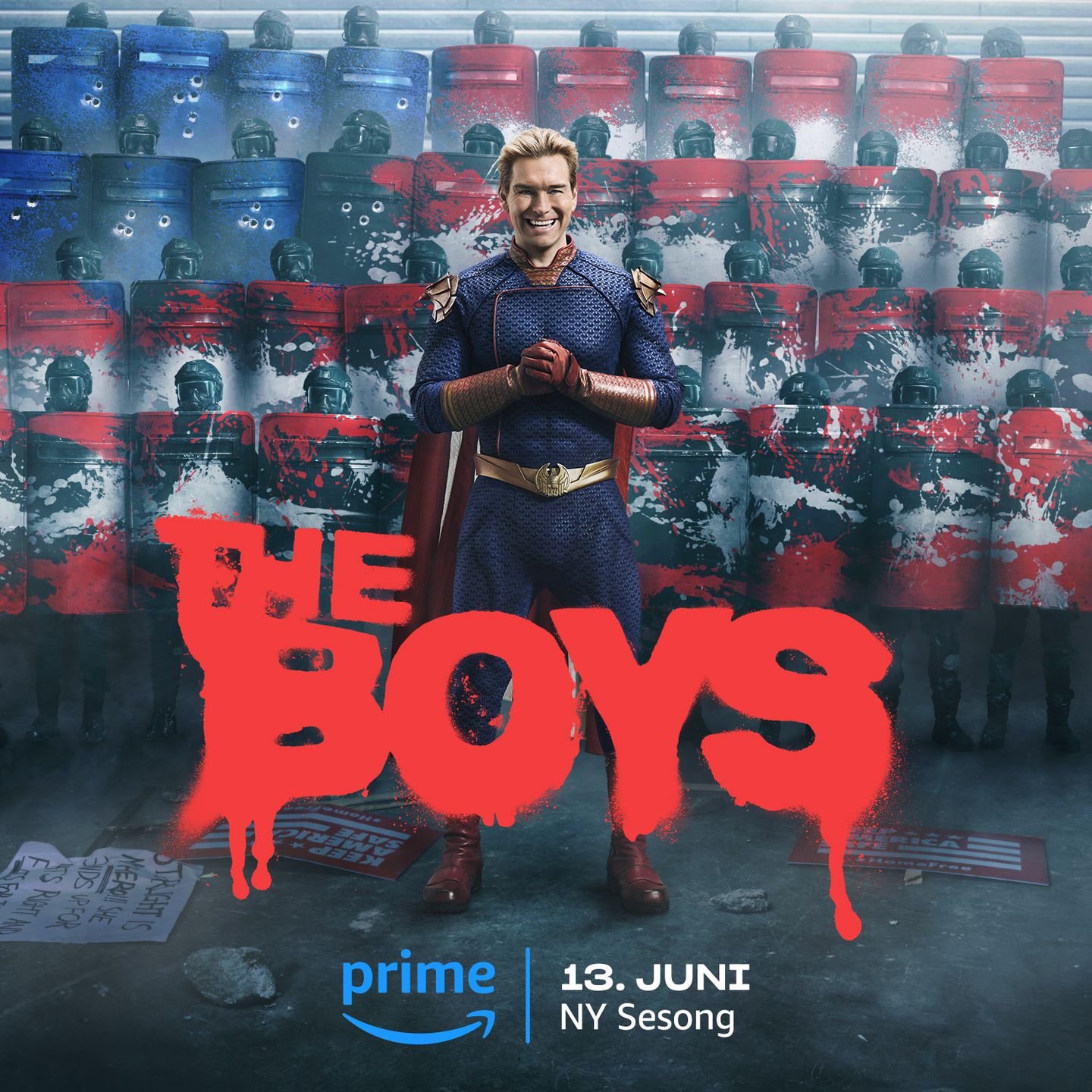 Teaserplakat til fjerde sesong av Prime Video-serien The Boys