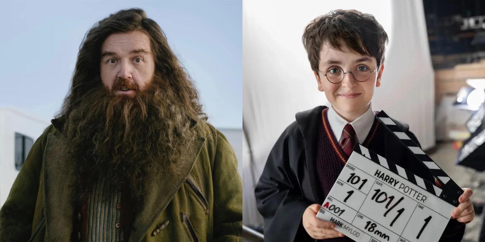 Nick Frost og Dominic McLaughlin Harry Potter-serie
