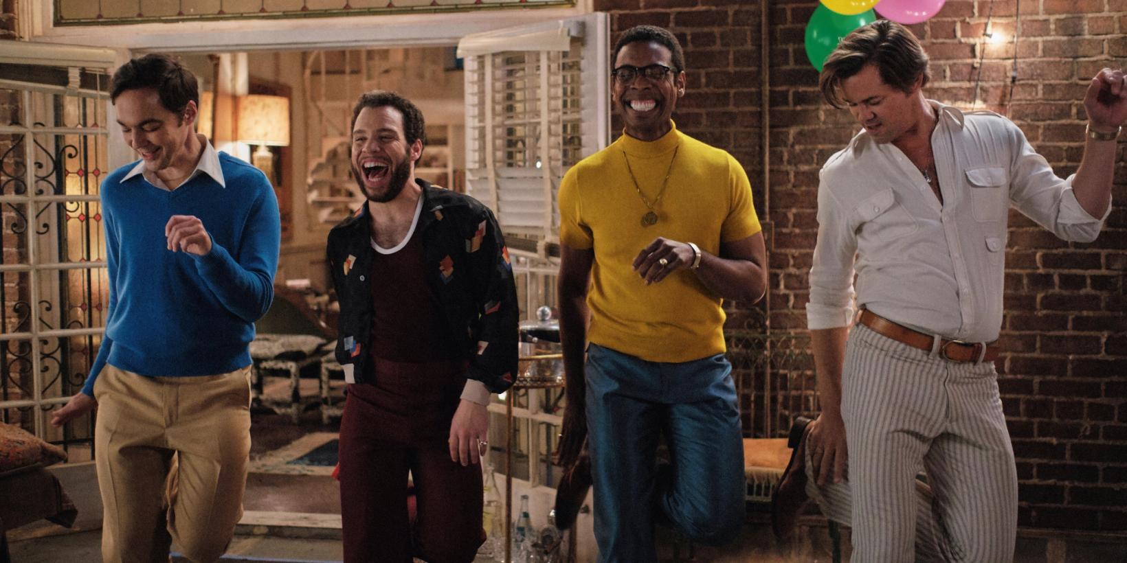 Jim Parsons, Robin de Jesús, Michael Benjamin Washington og Matt Bomer i The Boys in the Band