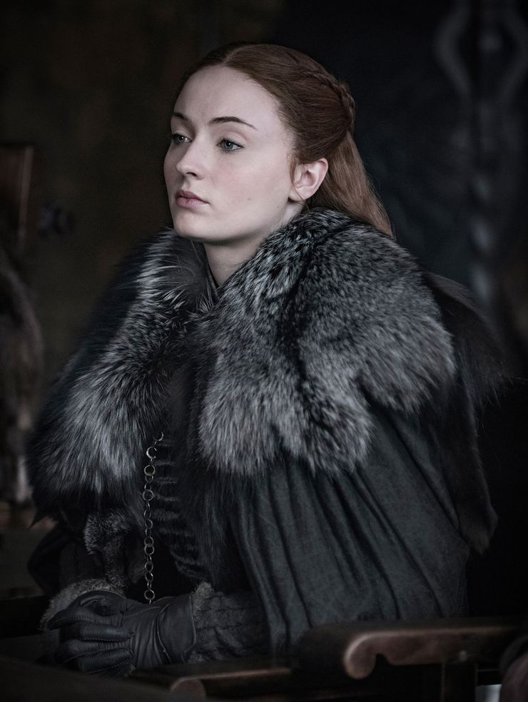 Sophie Turner i Game of Thrones sesong 8
