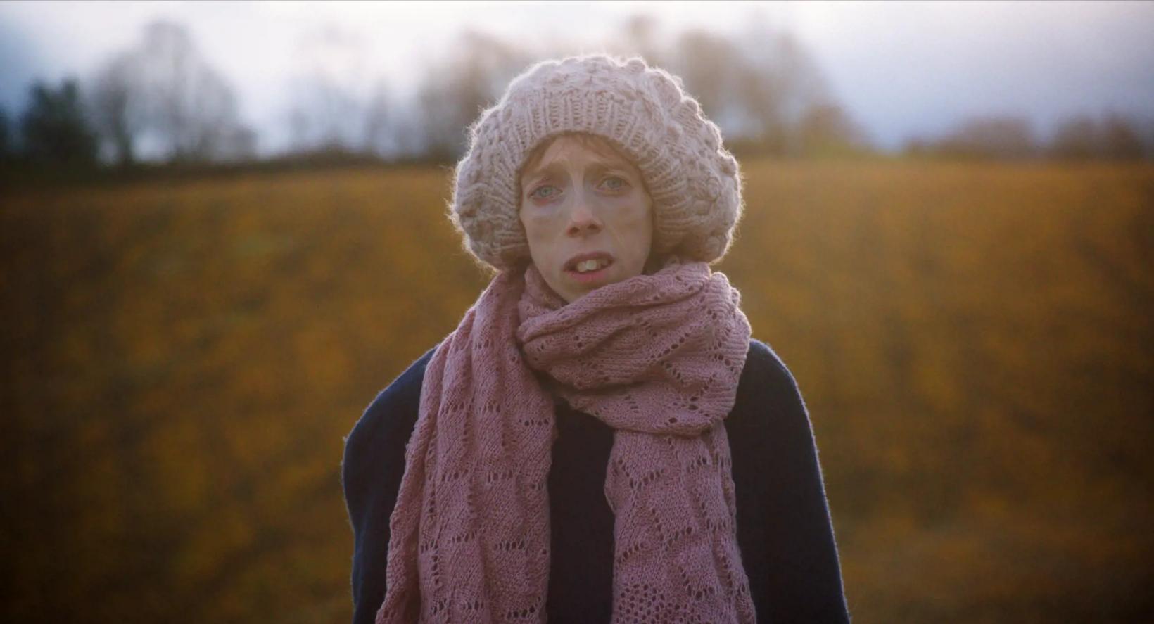 a person in a field