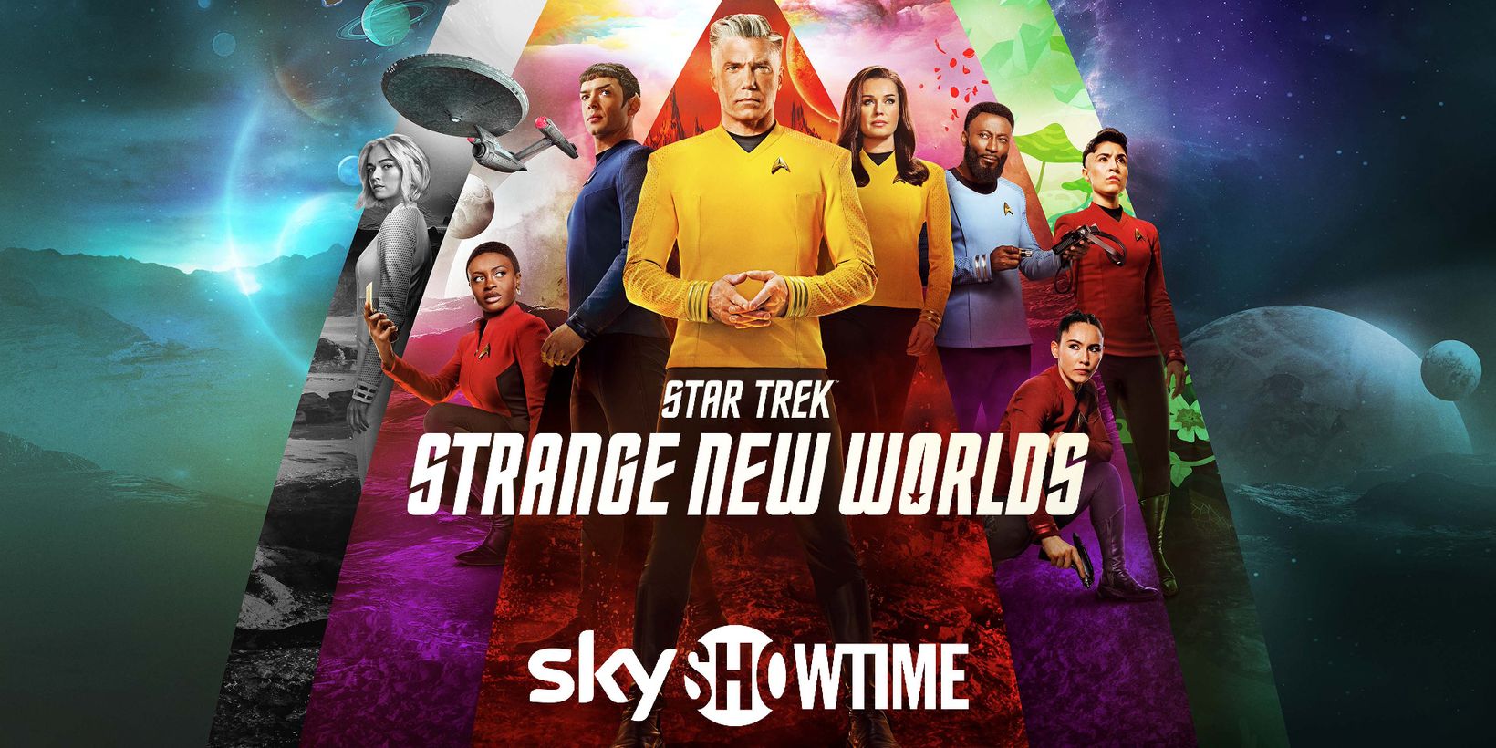 Star Trek: Strange New World med SkyShowtime-logo