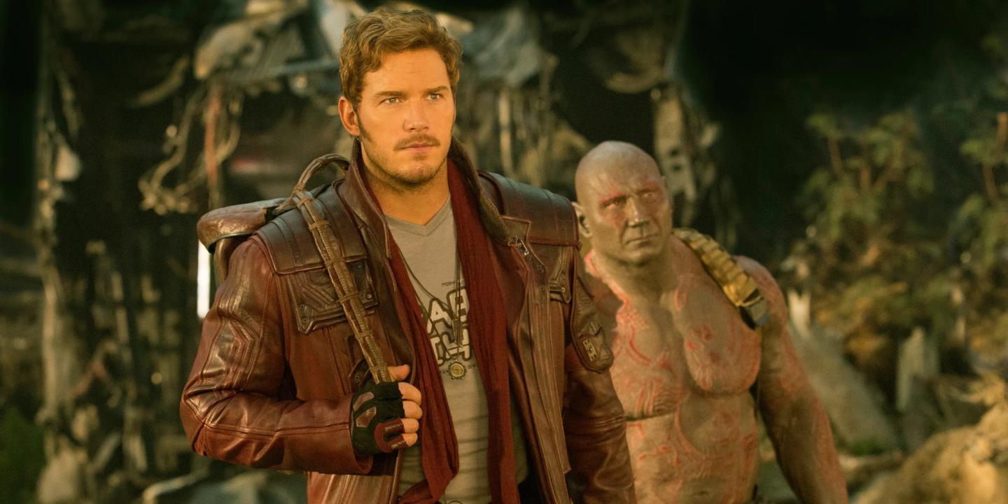 Chris Pratt og Dave Bautista i Guardians of the Galaxy 2