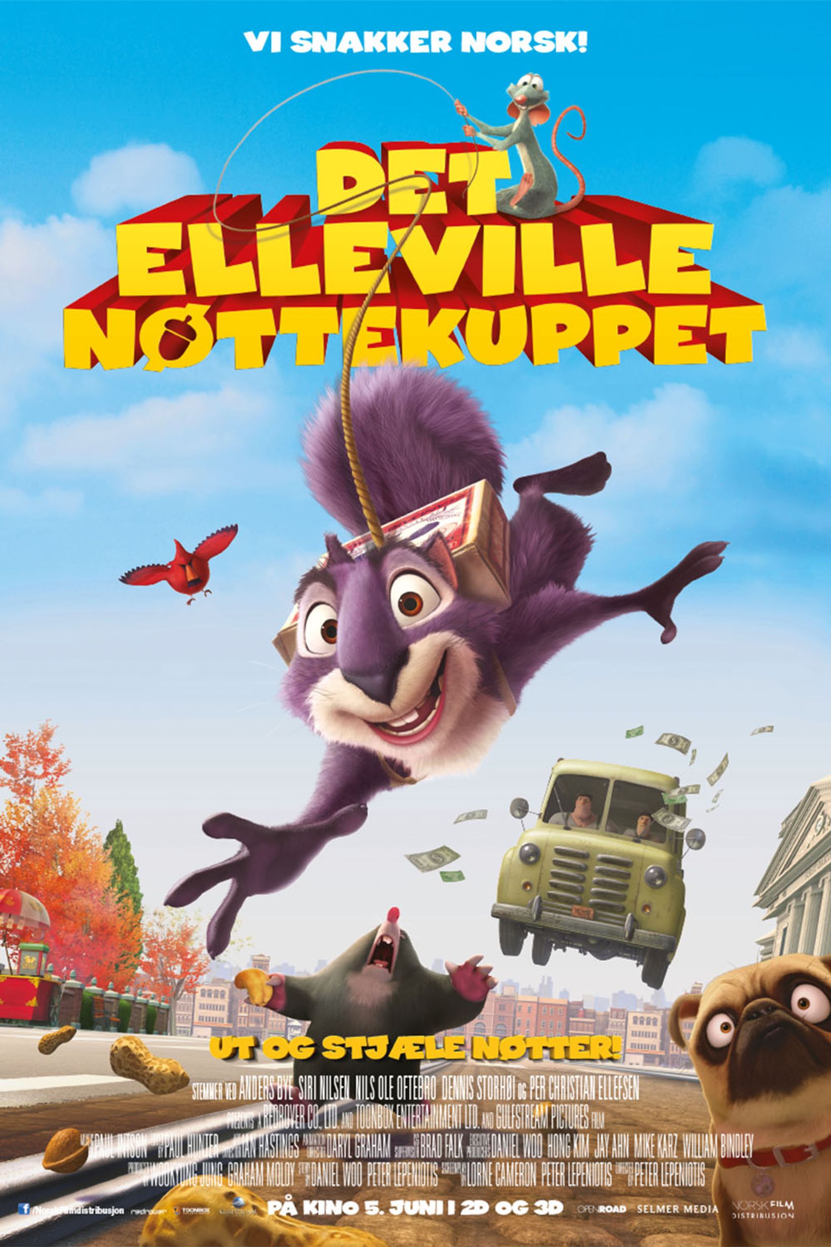 Plakat for 'Det elleville nøttekuppet (3D, norsk tale)'