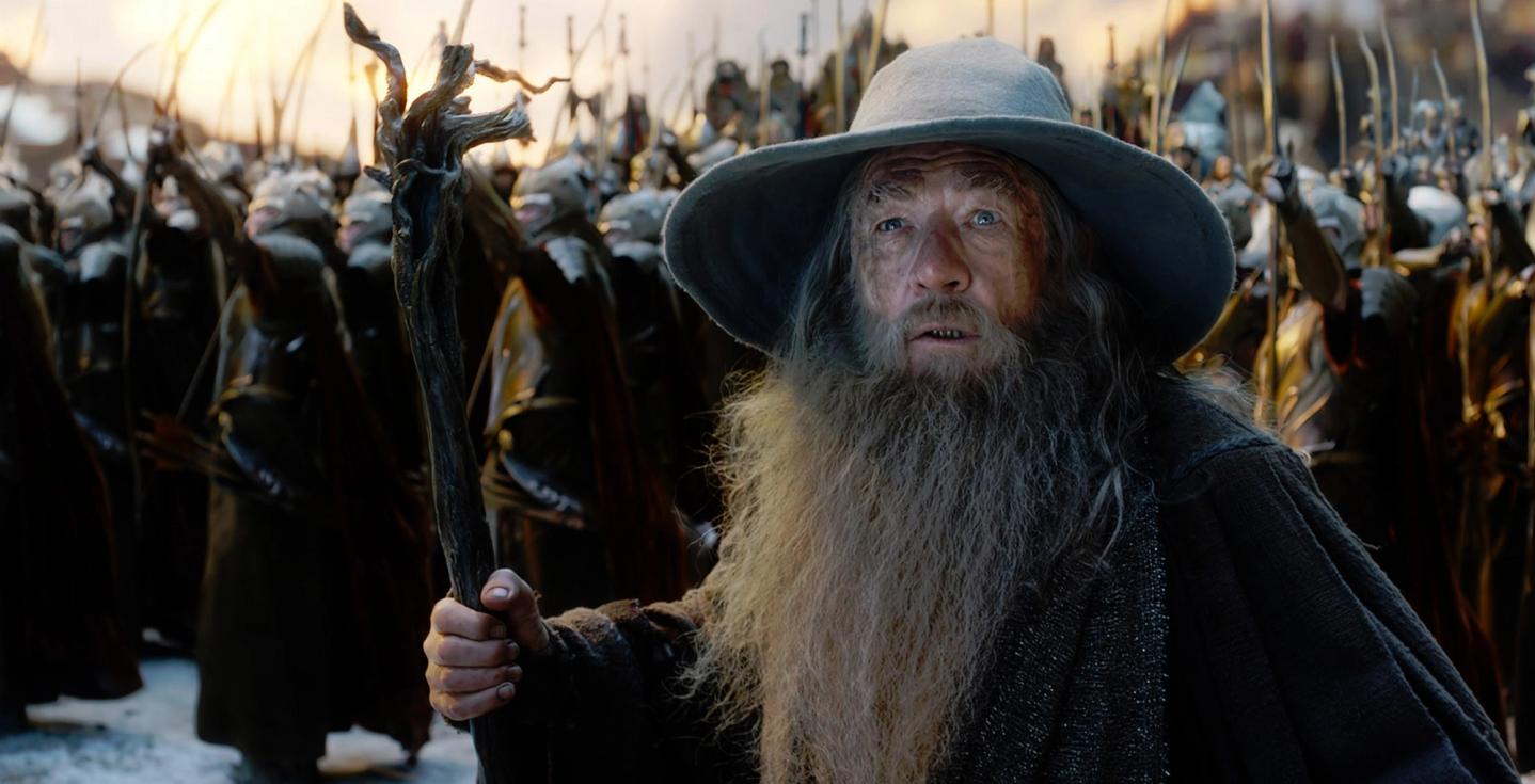 Gandalf (Ian McKellen) i Hobbiten: Femhærerslaget