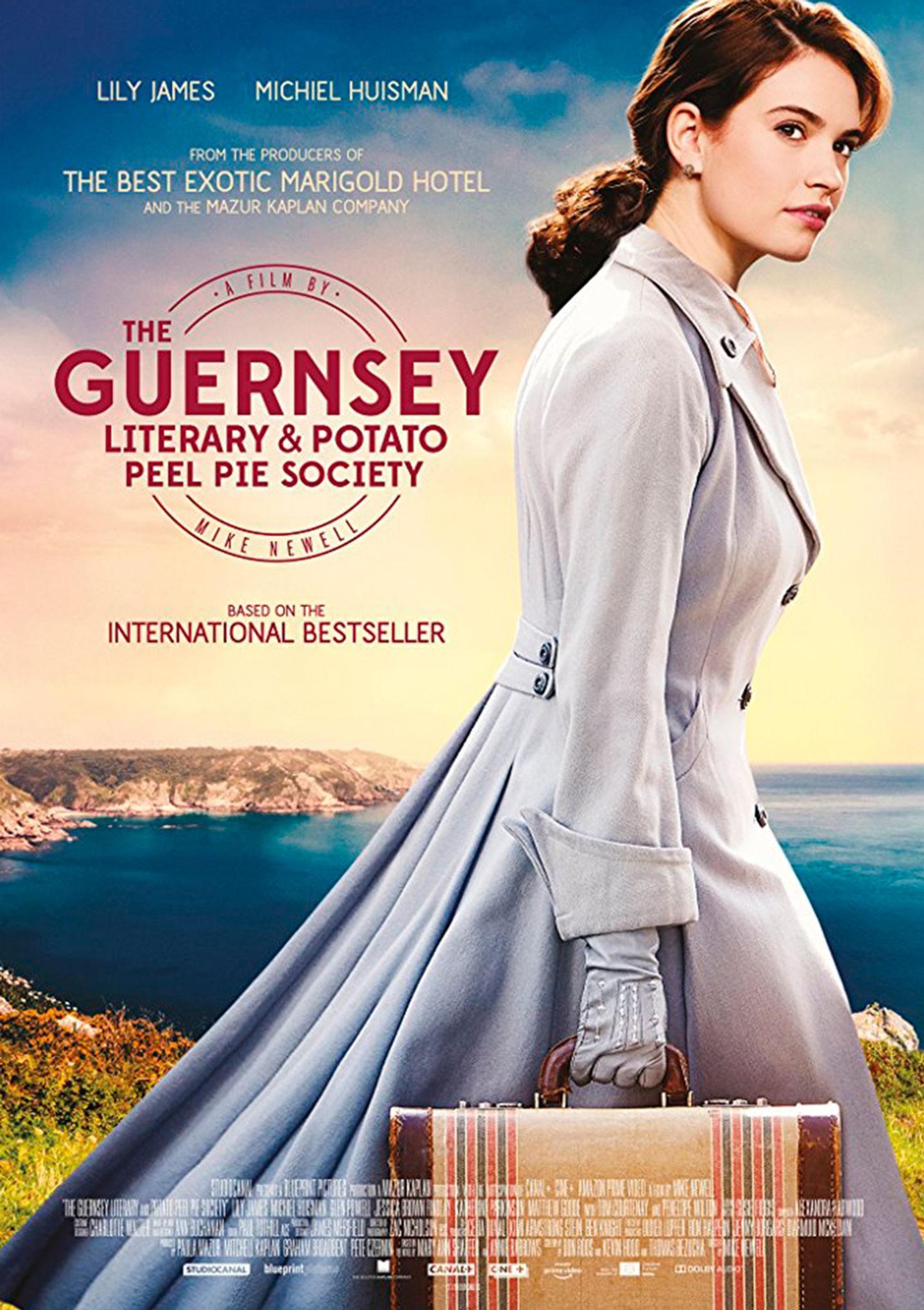 Plakat for 'Guernsey forening for litteratur og potetskrellpai'