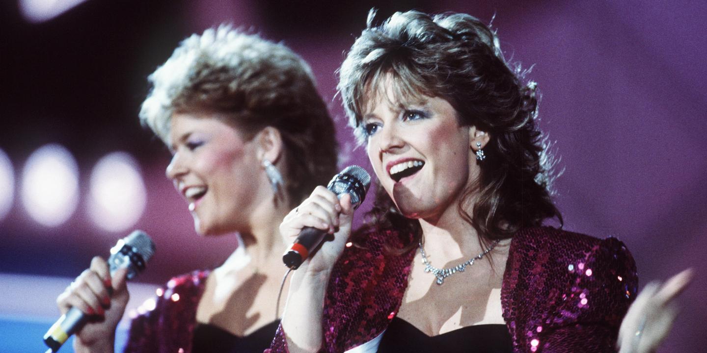 Elisabeth Andreassen og Hanne Krogh i Bobbysocks, 1985