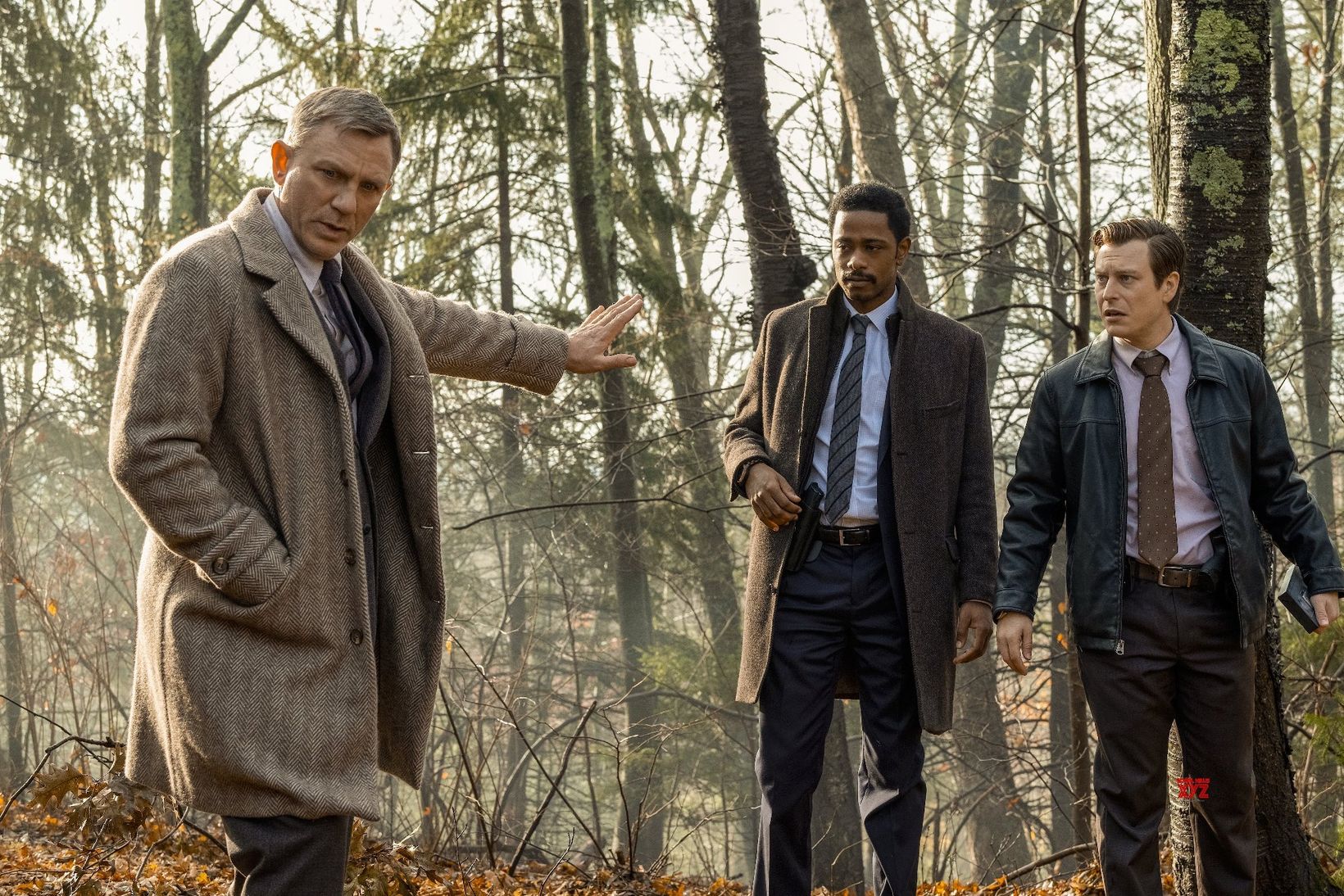 Daniel Craig, LaKeith Stanfield og Noah Segan i Knives Out
