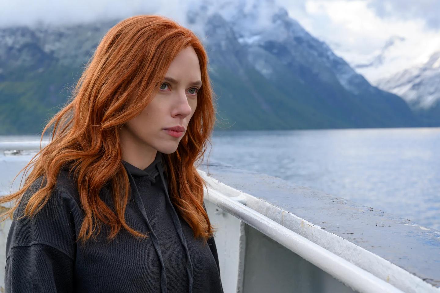Scarlett Johansson with long hair