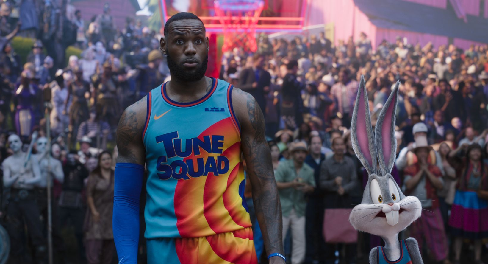 LeBron James holding a trophy