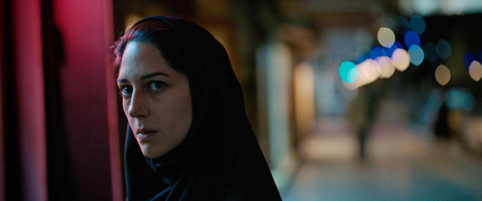 Zahra Amir Ebrahimi looking at the camera