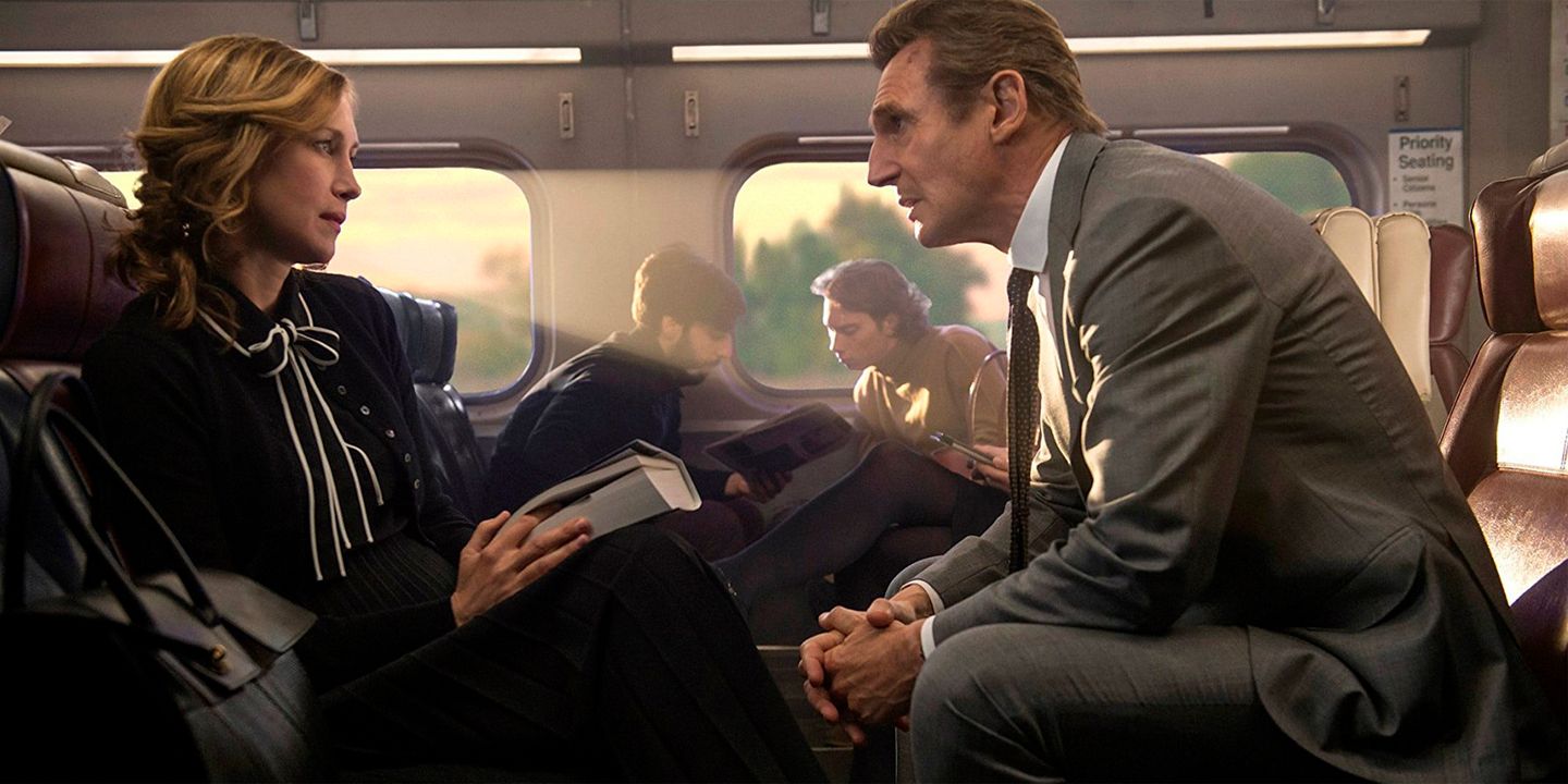 Vera Farmiga og Liam Neeson i The Commuter