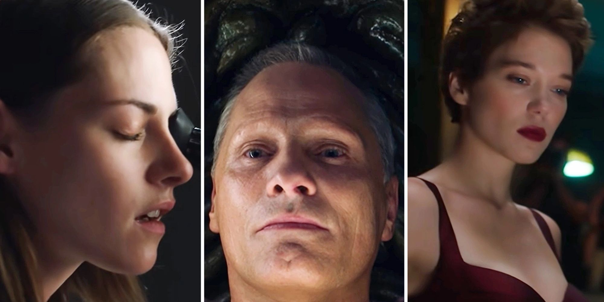 Kristen Stewart, Viggo Mortensen og Lea Séydoux i Crimes of the Future