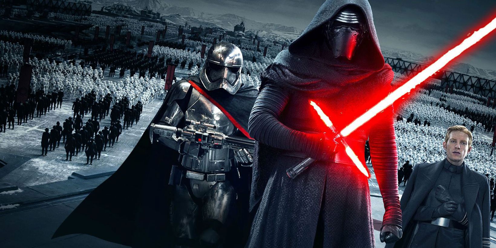 Kylo Ren, Captain Phasma og General Hux i Star Wars: The Force Awakens