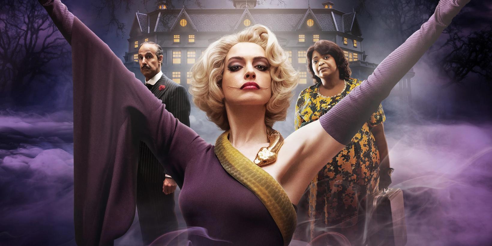 Stanley Tucci, anne Hathaway og Octavia Spencer i Roald Dahls Heksene (2020)