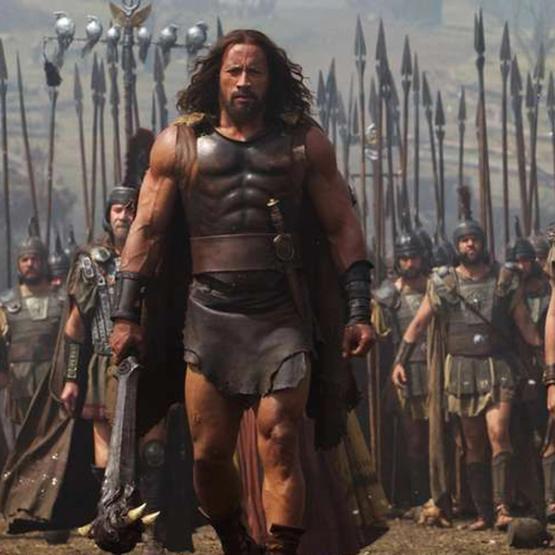 Ingrid Bolsø Berdal og Dwayne Johnson i Hercules