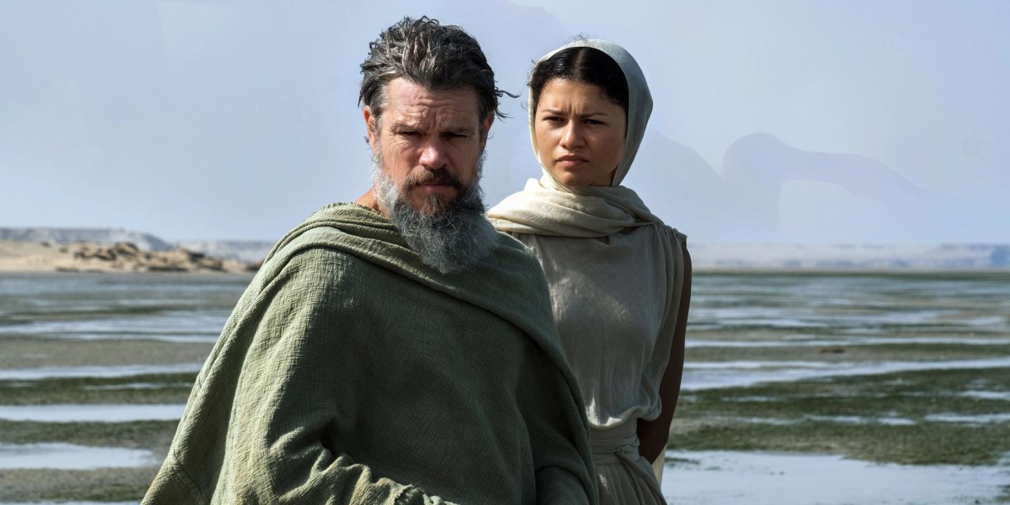Matt Damon og Zendaya i The Odyssey