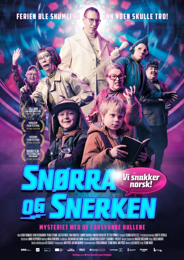 Plakat for 'Snørra og Snerken - Mysteriet med de forsvunne hullene'